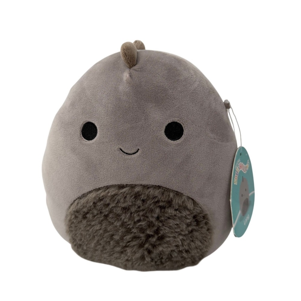 Squishmallows Lang Grey Dinosaur 8 Inch Plush Kellytoy Fuzzy Belly NWT S8 #2045